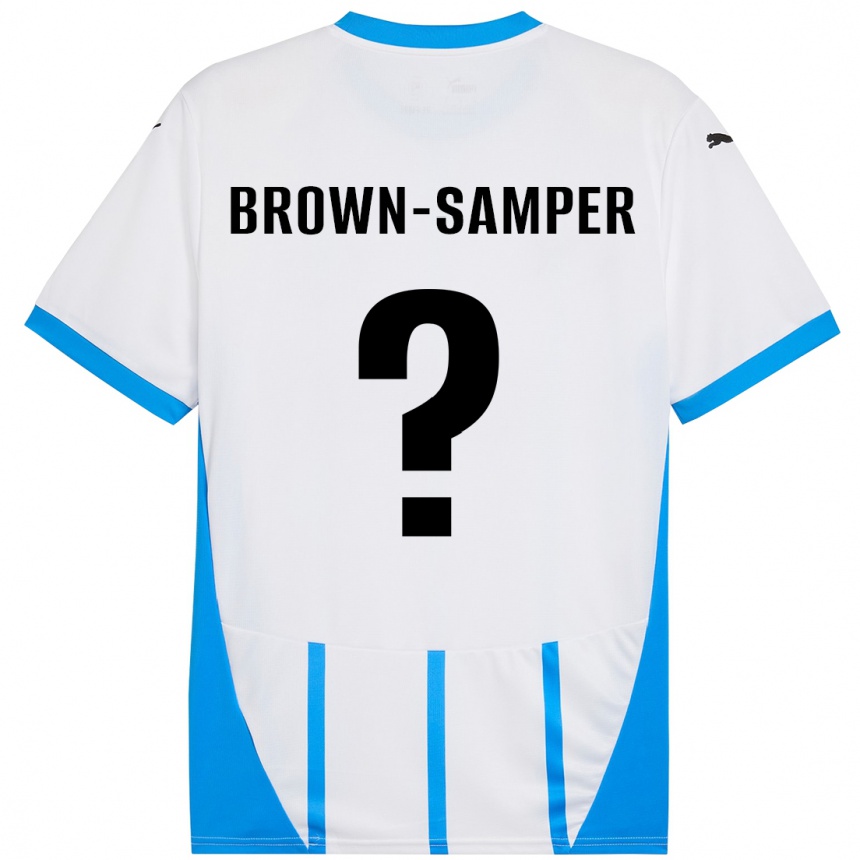 Niño Fútbol Camiseta Isaac Brown-Samper #0 Blanco Azul 2ª Equipación 2024/25 México