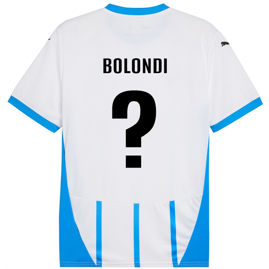 Niño Fútbol Camiseta Francesco Bolondi #0 Blanco Azul 2ª Equipación 2024/25 México