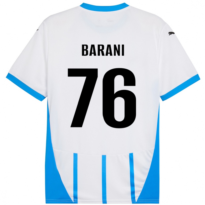 Niño Fútbol Camiseta Luca Barani #76 Blanco Azul 2ª Equipación 2024/25 México