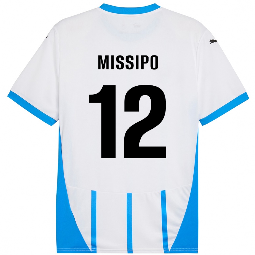 Niño Fútbol Camiseta Kassandra Missipo #12 Blanco Azul 2ª Equipación 2024/25 México