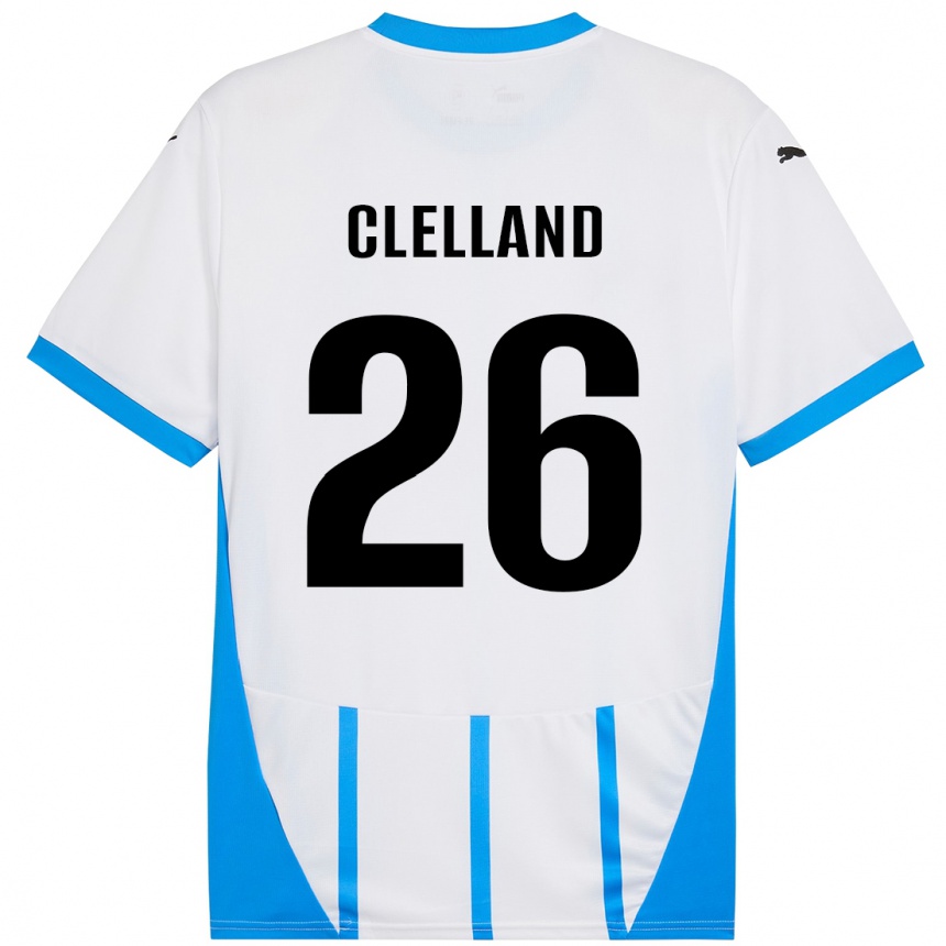 Niño Fútbol Camiseta Lana Clelland #26 Blanco Azul 2ª Equipación 2024/25 México