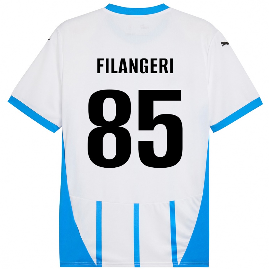 Niño Fútbol Camiseta Maria Luisa Filangeri #85 Blanco Azul 2ª Equipación 2024/25 México