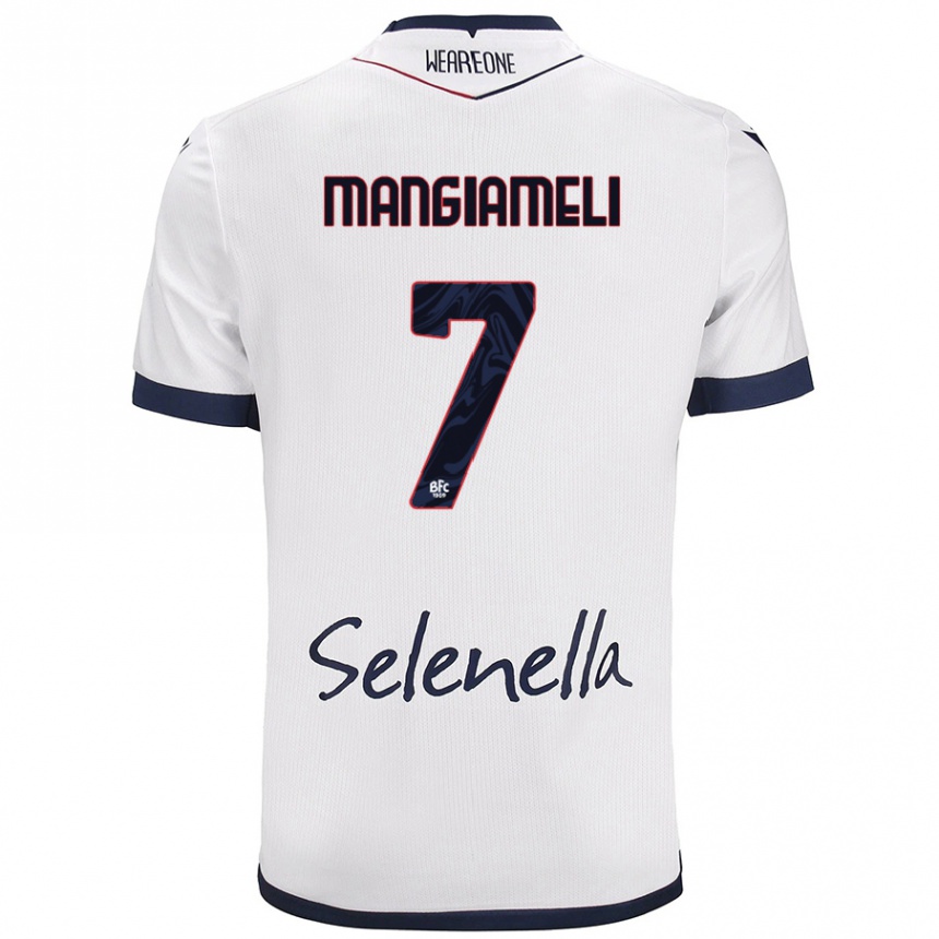 Niño Fútbol Camiseta Federico Mangiameli #7 Blanco Azul Real 2ª Equipación 2024/25 México