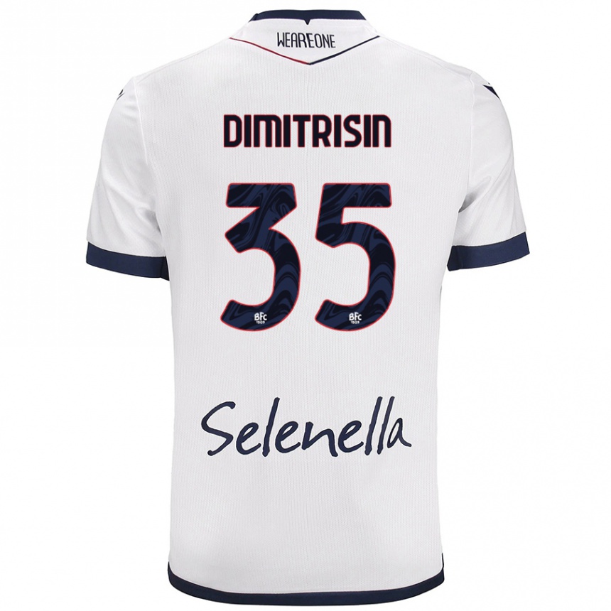 Niño Fútbol Camiseta Danila Dimitrișin #35 Blanco Azul Real 2ª Equipación 2024/25 México