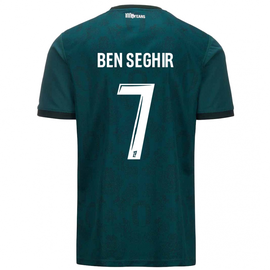 Niño Fútbol Camiseta Eliesse Ben Seghir #7 Verde Oscuro 2ª Equipación 2024/25 México