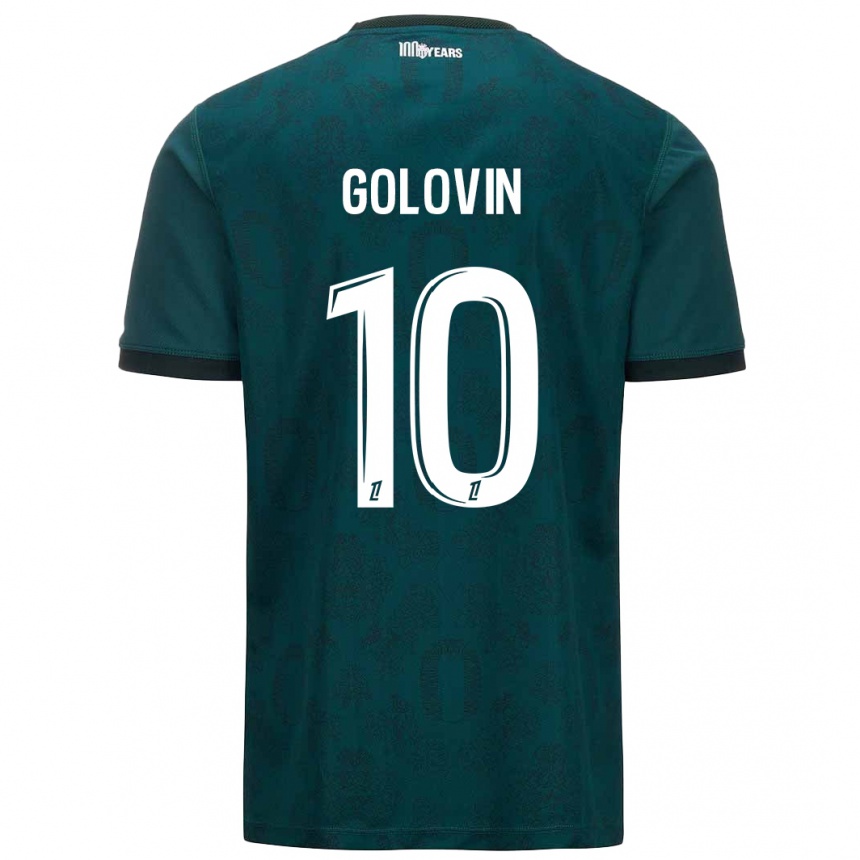 Niño Fútbol Camiseta Aleksandr Golovin #10 Verde Oscuro 2ª Equipación 2024/25 México