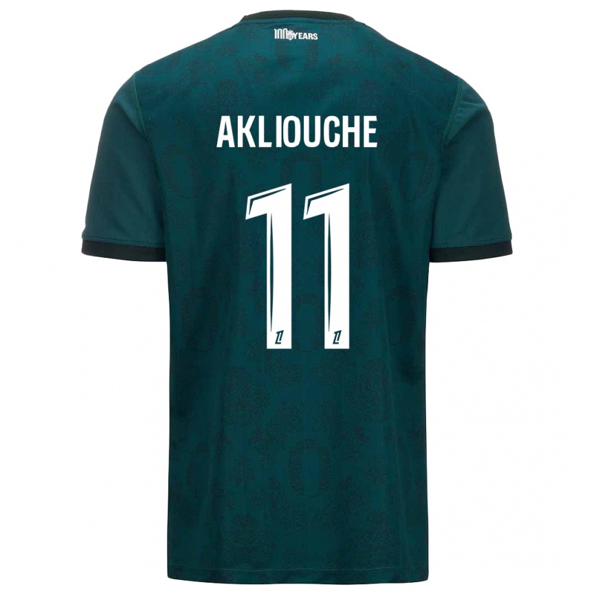 Niño Fútbol Camiseta Maghnes Akliouche #11 Verde Oscuro 2ª Equipación 2024/25 México