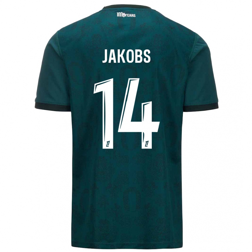 Niño Fútbol Camiseta Ismail Jakobs #14 Verde Oscuro 2ª Equipación 2024/25 México