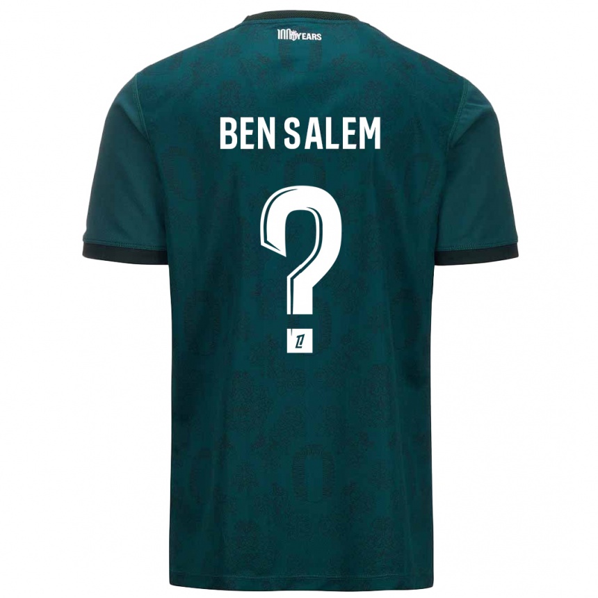 Niño Fútbol Camiseta Oualid Ben Salem #0 Verde Oscuro 2ª Equipación 2024/25 México