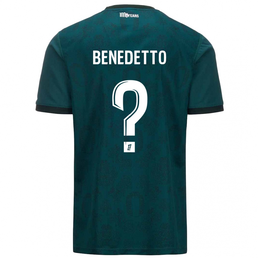 Niño Fútbol Camiseta Antéo Benedetto #0 Verde Oscuro 2ª Equipación 2024/25 México