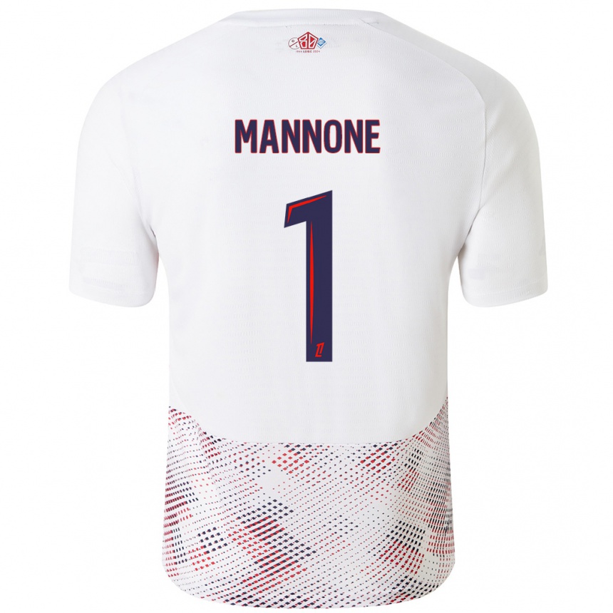 Niño Fútbol Camiseta Vito Mannone #1 Blanco Azul Real 2ª Equipación 2024/25 México