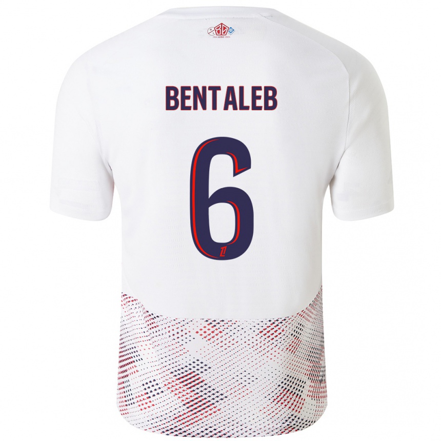 Niño Fútbol Camiseta Nabil Bentaleb #6 Blanco Azul Real 2ª Equipación 2024/25 México