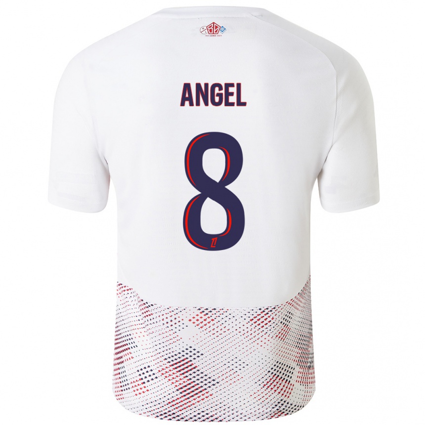 Niño Fútbol Camiseta Angel Gomes #8 Blanco Azul Real 2ª Equipación 2024/25 México