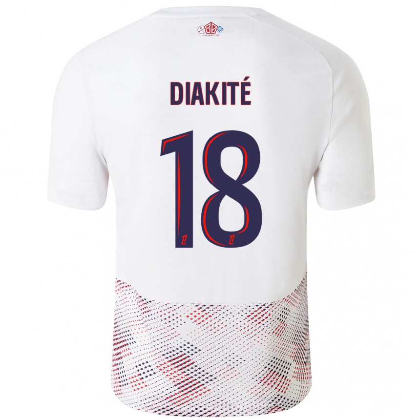 Niño Fútbol Camiseta Bafodé Diakité #18 Blanco Azul Real 2ª Equipación 2024/25 México