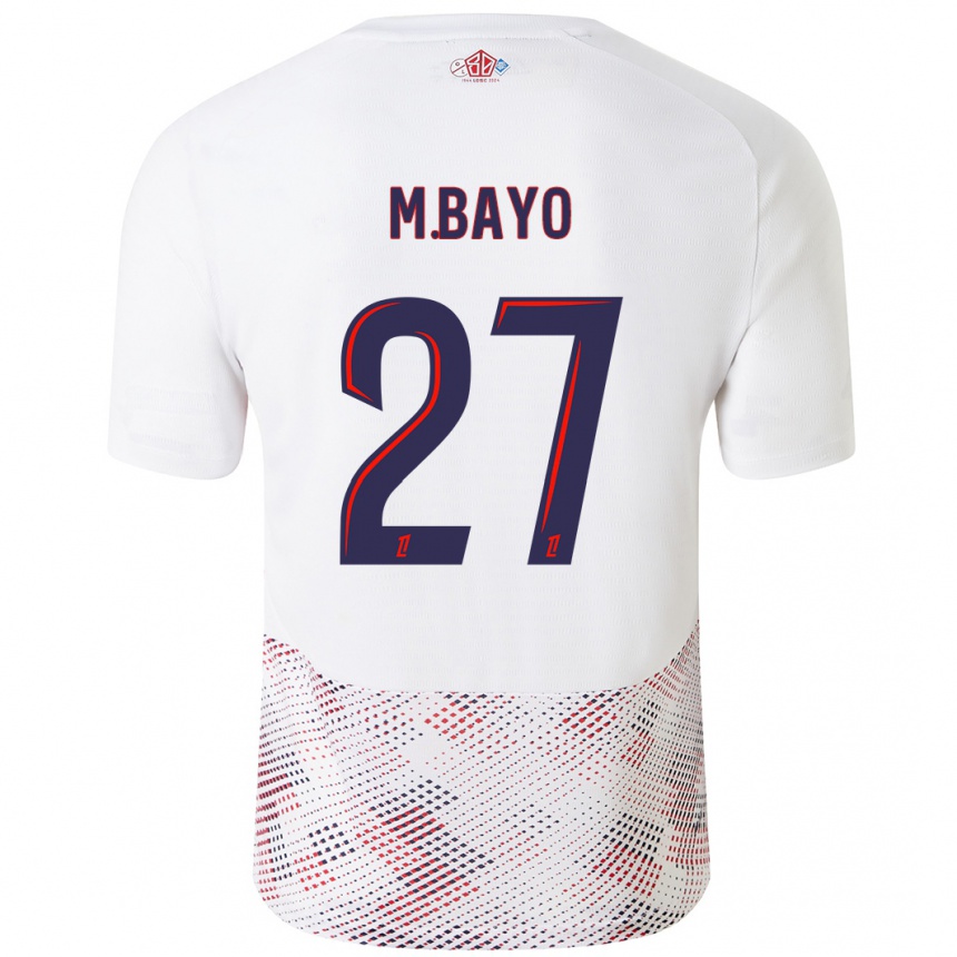 Niño Fútbol Camiseta Mohamed Bayo #27 Blanco Azul Real 2ª Equipación 2024/25 México