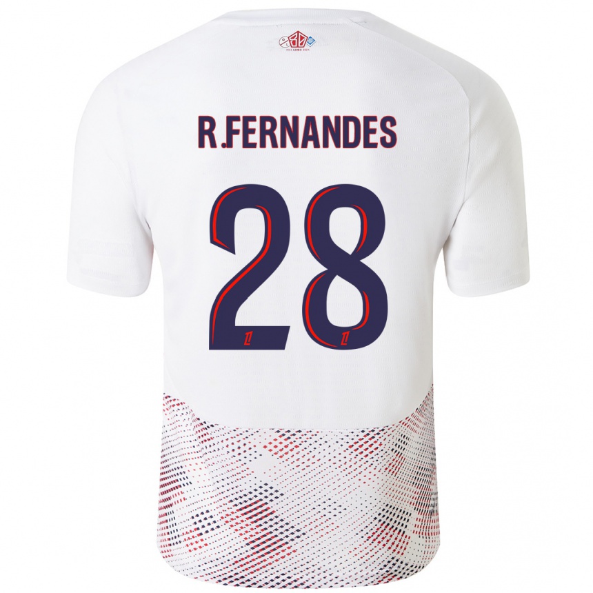 Niño Fútbol Camiseta Rafael Fernandes #28 Blanco Azul Real 2ª Equipación 2024/25 México