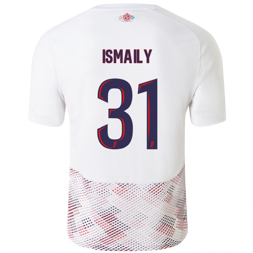 Niño Fútbol Camiseta Ismaily #31 Blanco Azul Real 2ª Equipación 2024/25 México