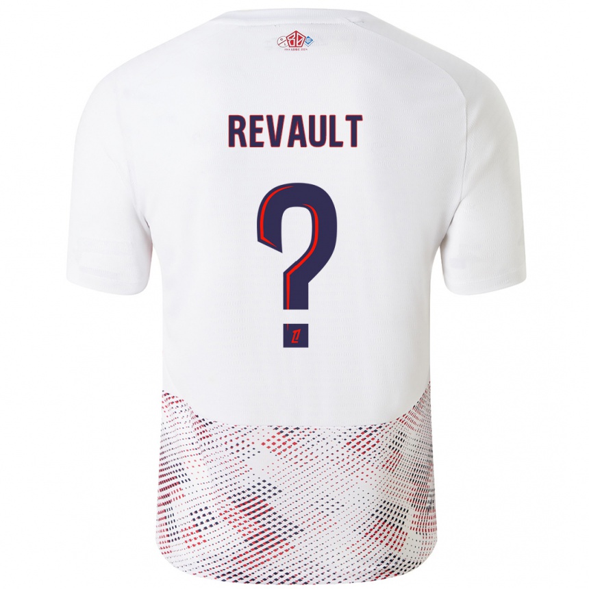 Niño Fútbol Camiseta Joris Revault #0 Blanco Azul Real 2ª Equipación 2024/25 México