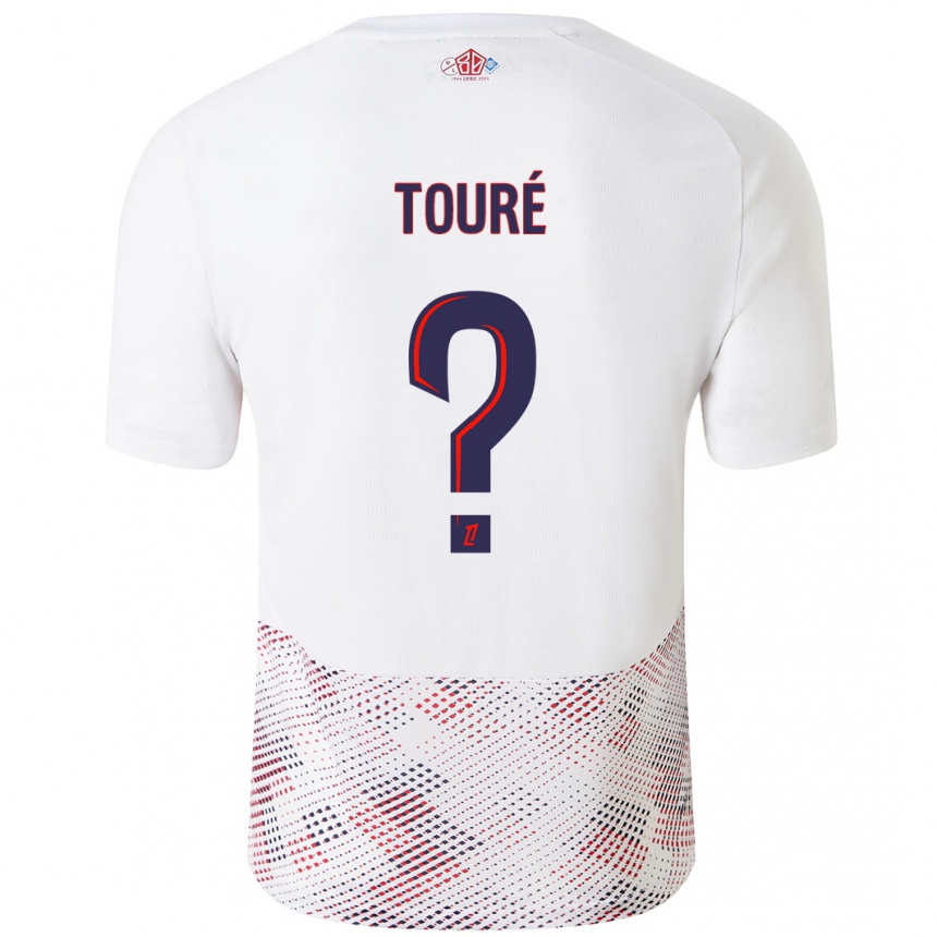 Niño Fútbol Camiseta Ousmane Touré #0 Blanco Azul Real 2ª Equipación 2024/25 México