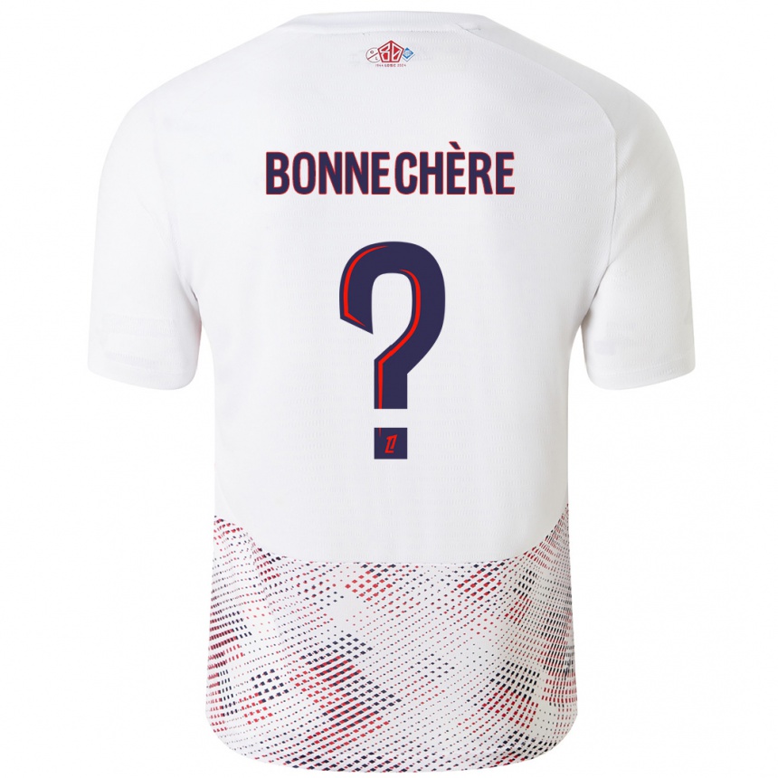 Niño Fútbol Camiseta Victor Bonnechère #0 Blanco Azul Real 2ª Equipación 2024/25 México