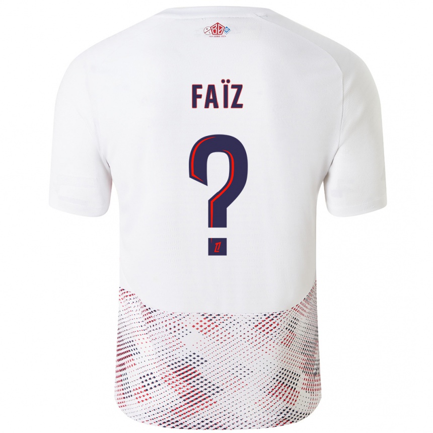 Niño Fútbol Camiseta Adame Faïz #0 Blanco Azul Real 2ª Equipación 2024/25 México