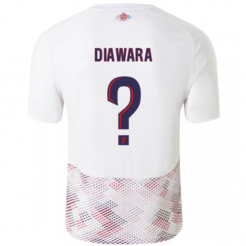 Niño Fútbol Camiseta Bakari Diawara #0 Blanco Azul Real 2ª Equipación 2024/25 México