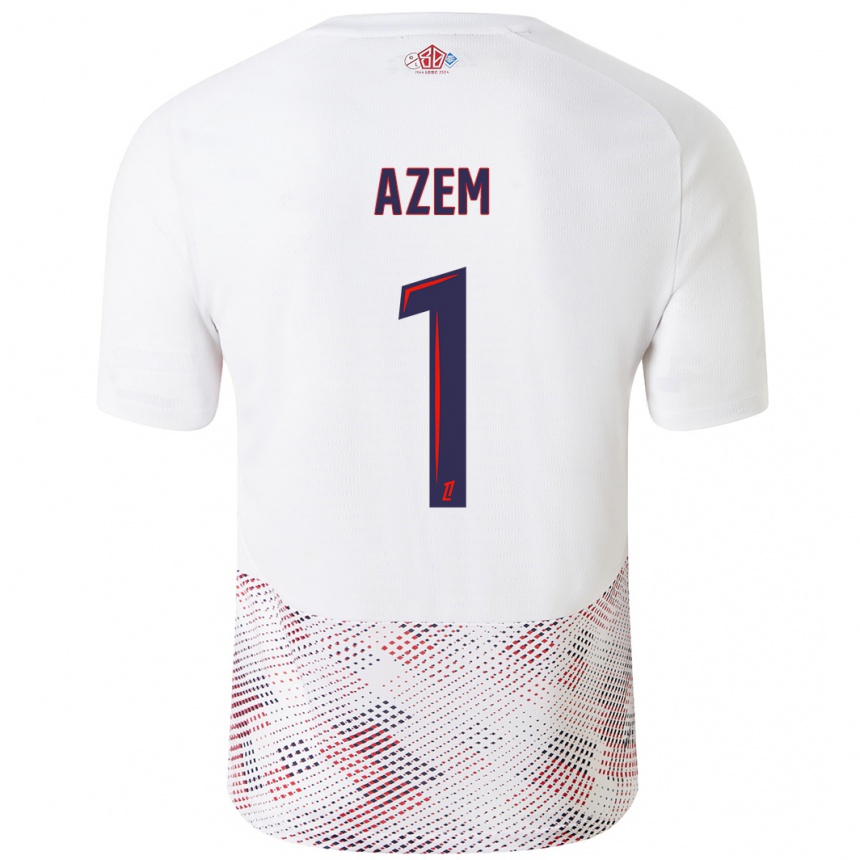 Niño Fútbol Camiseta Floriane Azem #1 Blanco Azul Real 2ª Equipación 2024/25 México