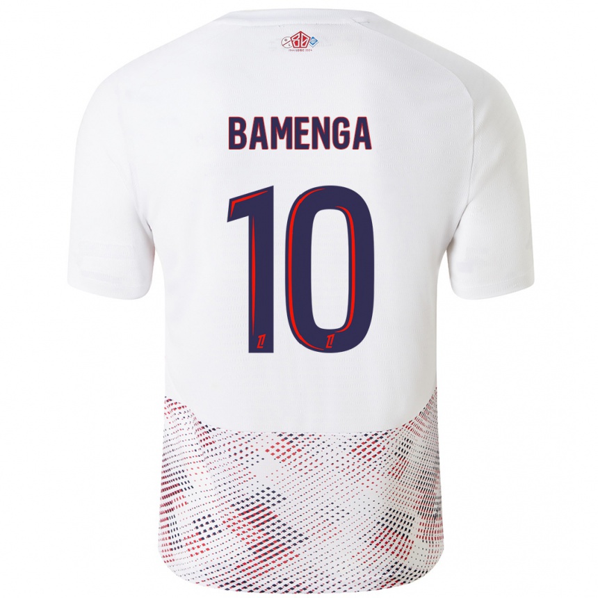 Niño Fútbol Camiseta Naomie Bamenga #10 Blanco Azul Real 2ª Equipación 2024/25 México