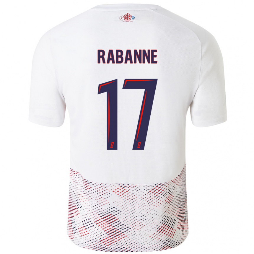 Niño Fútbol Camiseta Julie Rabanne #17 Blanco Azul Real 2ª Equipación 2024/25 México