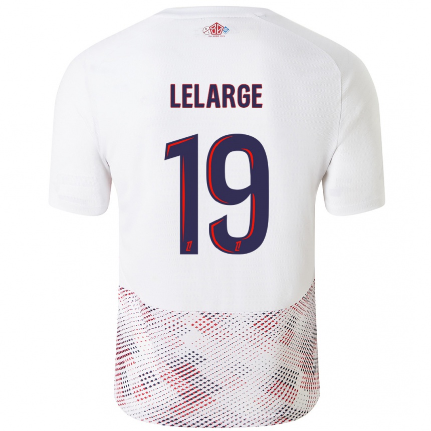 Niño Fútbol Camiseta Claire Lelarge #19 Blanco Azul Real 2ª Equipación 2024/25 México