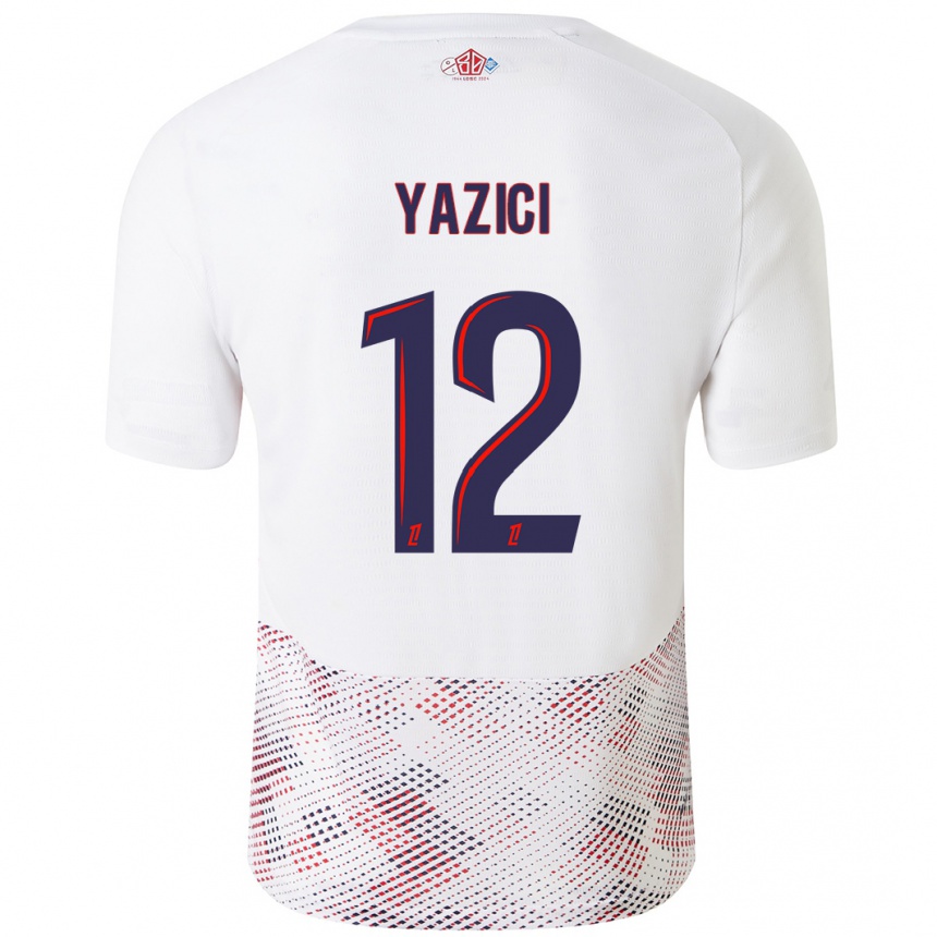 Niño Fútbol Camiseta Yusuf Yazici #12 Blanco Azul Real 2ª Equipación 2024/25 México