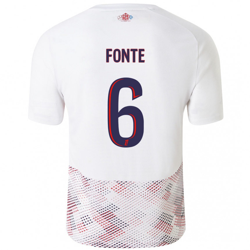 Niño Fútbol Camiseta Jose Fonte #6 Blanco Azul Real 2ª Equipación 2024/25 México