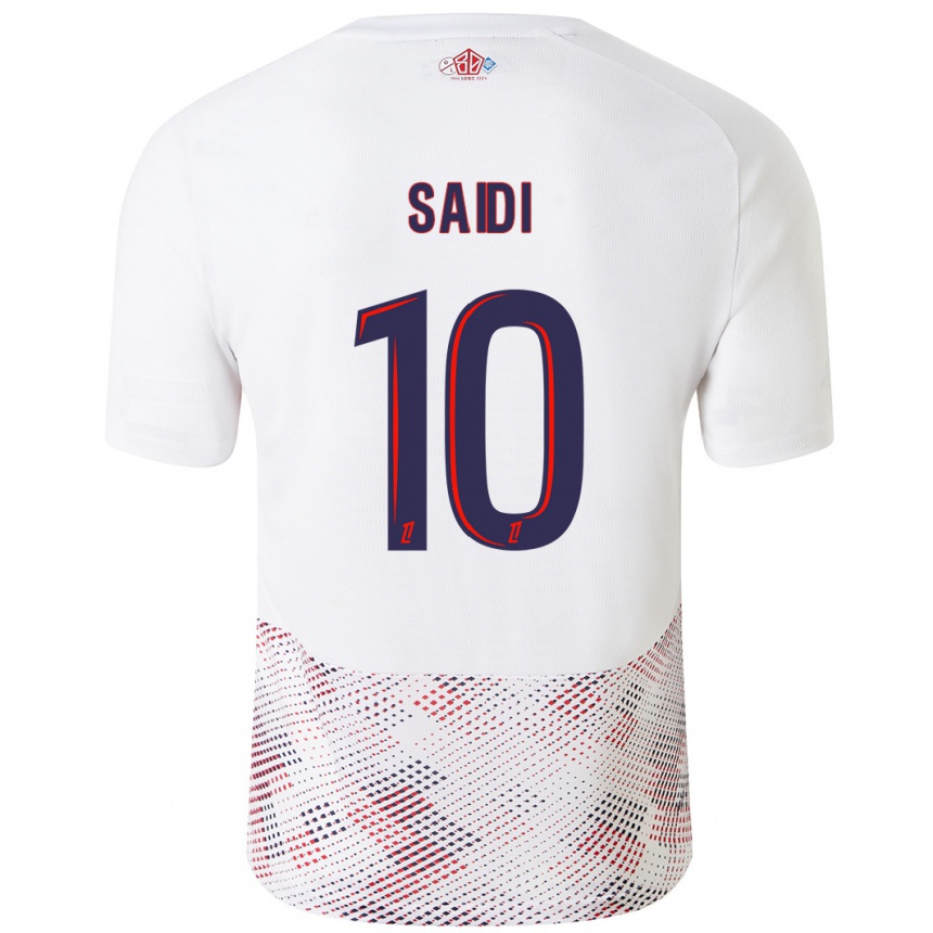 Niño Fútbol Camiseta Rachel Saidi #10 Blanco Azul Real 2ª Equipación 2024/25 México