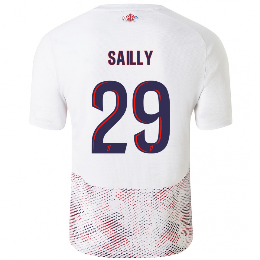 Niño Fútbol Camiseta Charlotte Sailly #29 Blanco Azul Real 2ª Equipación 2024/25 México