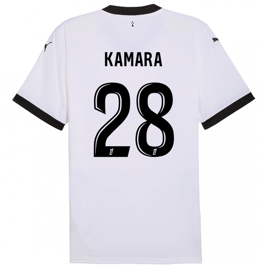 Niño Fútbol Camiseta Glen Kamara #28 Blanco Negro 2ª Equipación 2024/25 México