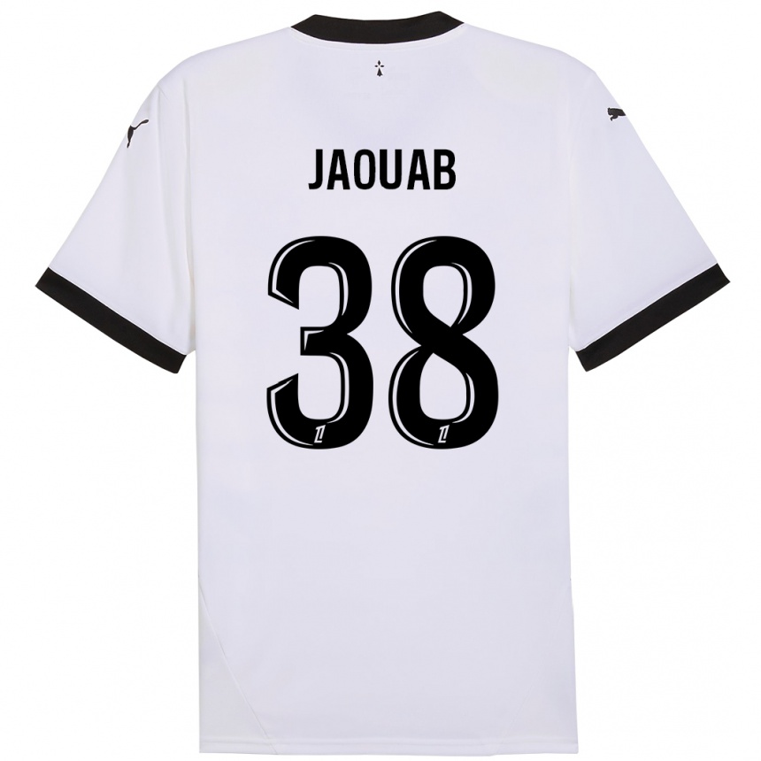 Niño Fútbol Camiseta Mohamed Jaouab #38 Blanco Negro 2ª Equipación 2024/25 México