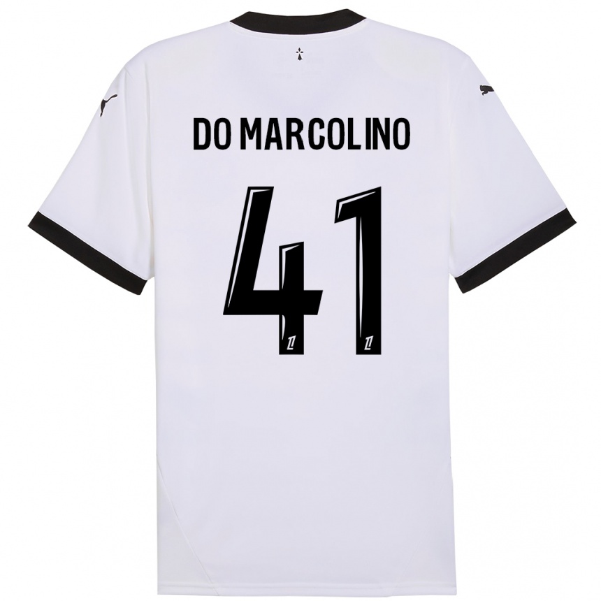 Niño Fútbol Camiseta Alan Do Marcolino #41 Blanco Negro 2ª Equipación 2024/25 México