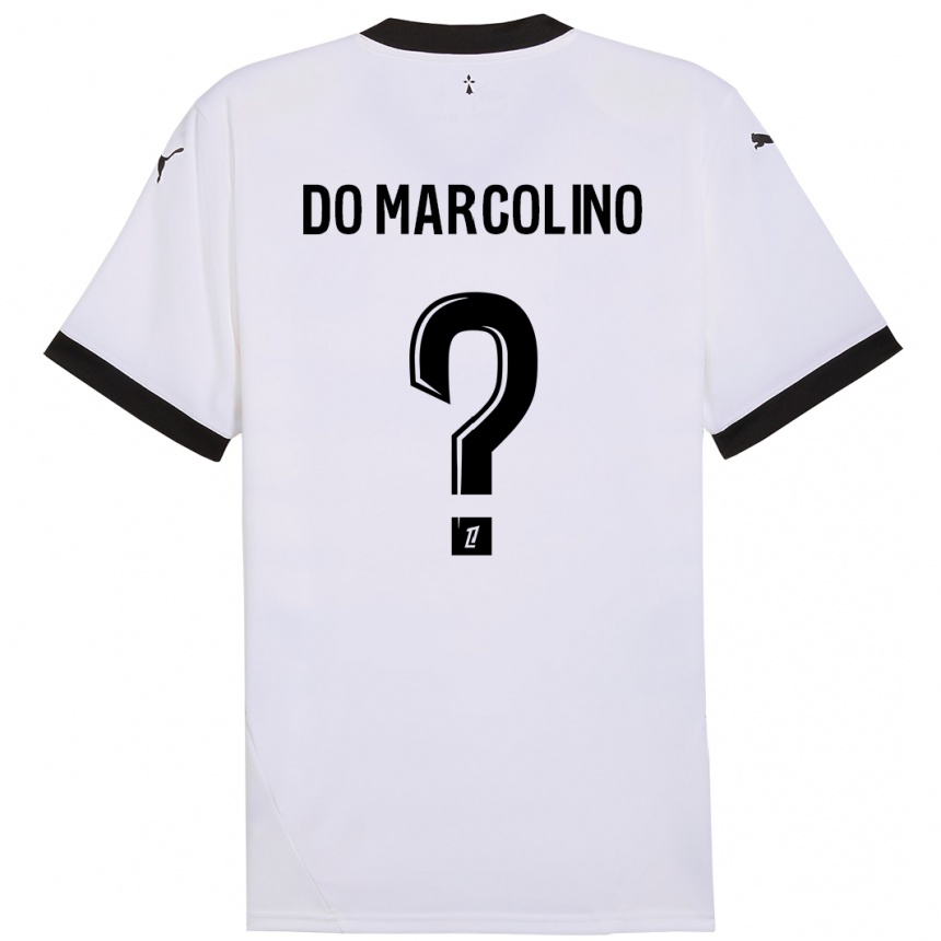 Niño Fútbol Camiseta Arsène Do Marcolino #0 Blanco Negro 2ª Equipación 2024/25 México