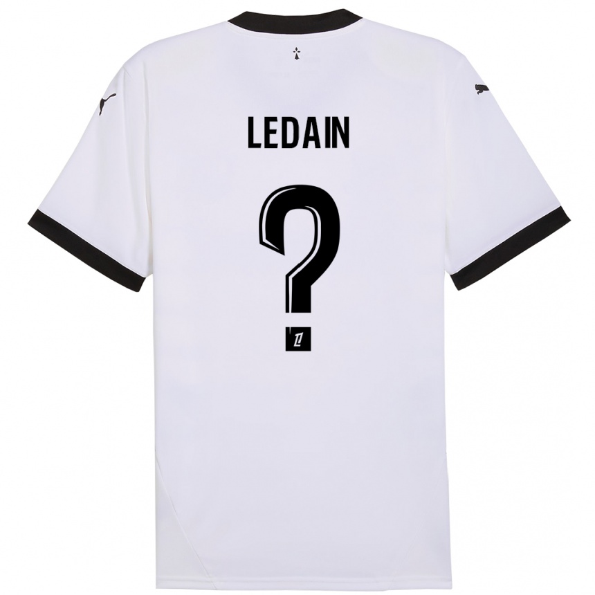 Niño Fútbol Camiseta Samuel Ledain #0 Blanco Negro 2ª Equipación 2024/25 México