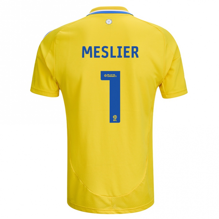 Niño Fútbol Camiseta Illan Meslier #1 Amarillo Azul 2ª Equipación 2024/25 México