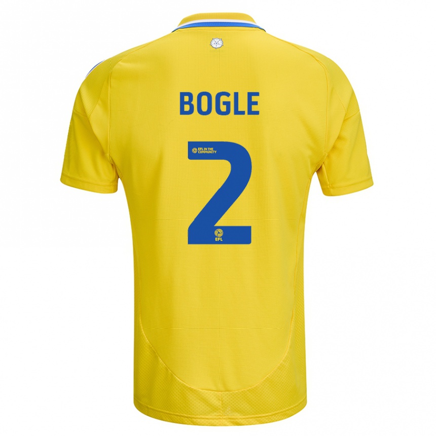 Niño Fútbol Camiseta Jayden Bogle #2 Amarillo Azul 2ª Equipación 2024/25 México