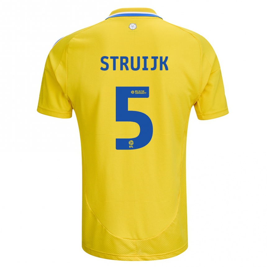 Niño Fútbol Camiseta Pascal Struijk #5 Amarillo Azul 2ª Equipación 2024/25 México