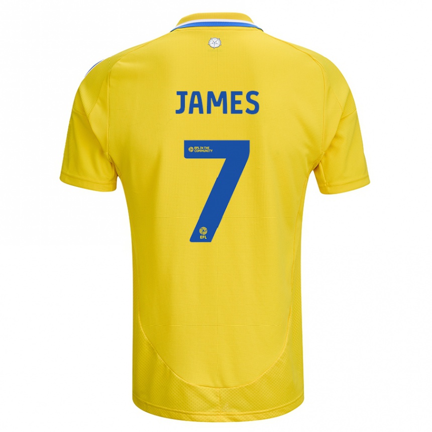 Niño Fútbol Camiseta Daniel James #7 Amarillo Azul 2ª Equipación 2024/25 México