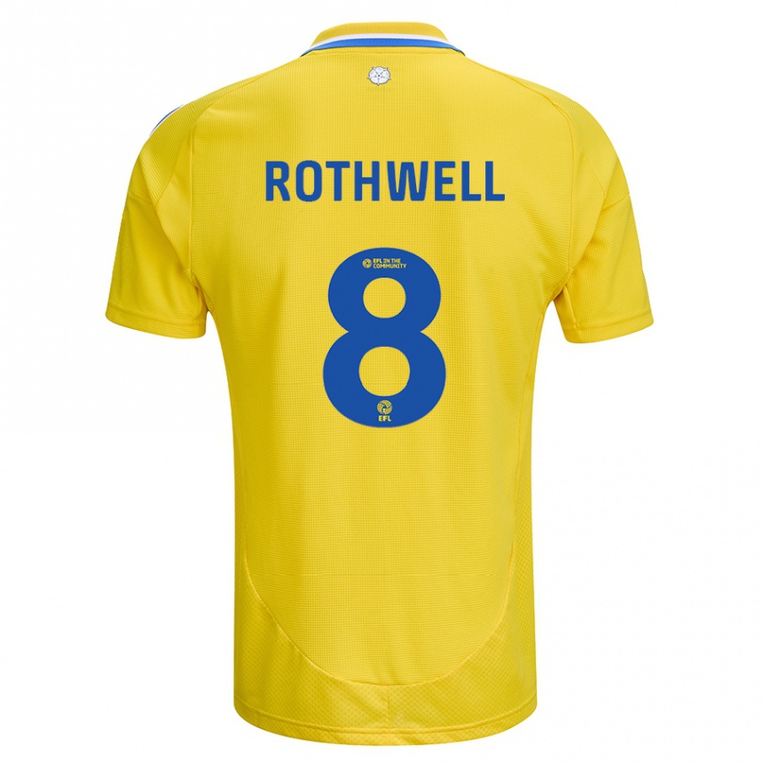 Niño Fútbol Camiseta Joe Rothwell #8 Amarillo Azul 2ª Equipación 2024/25 México