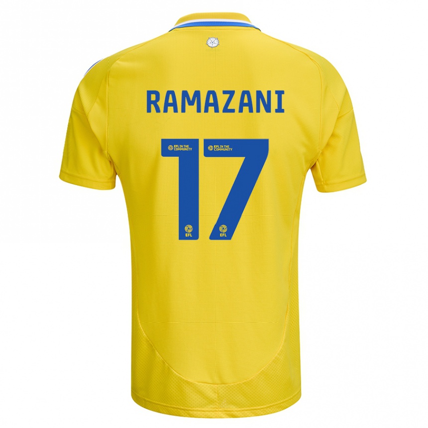 Niño Fútbol Camiseta Largie Ramazani #17 Amarillo Azul 2ª Equipación 2024/25 México