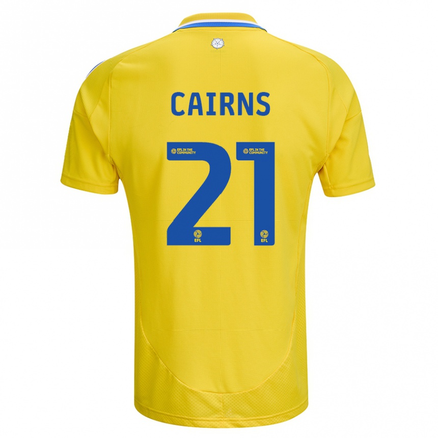 Niño Fútbol Camiseta Alex Cairns #21 Amarillo Azul 2ª Equipación 2024/25 México