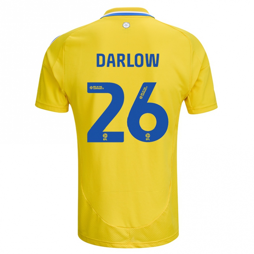 Niño Fútbol Camiseta Karl Darlow #26 Amarillo Azul 2ª Equipación 2024/25 México