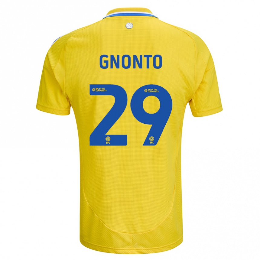 Niño Fútbol Camiseta Wilfried Gnonto #29 Amarillo Azul 2ª Equipación 2024/25 México