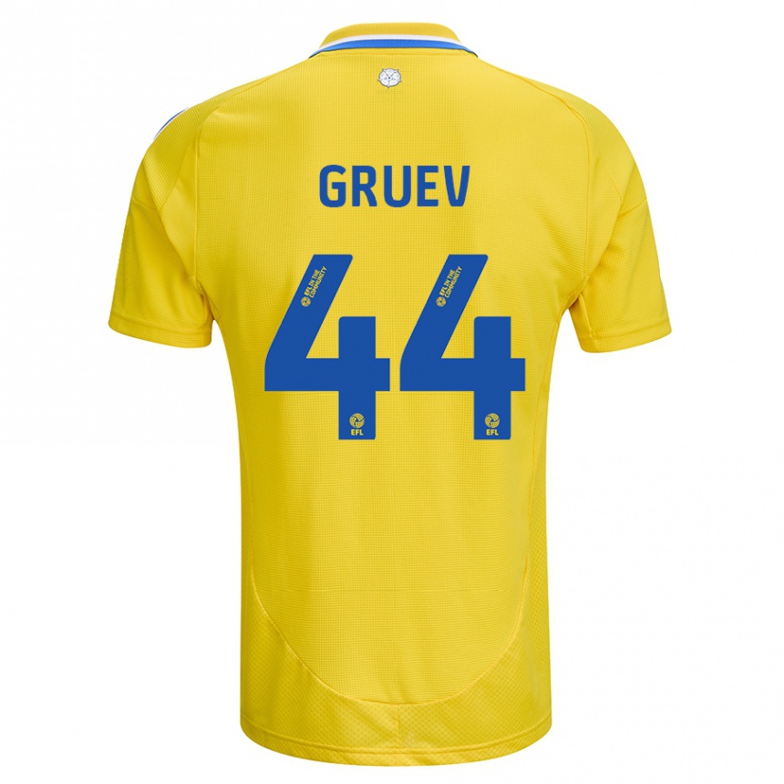 Niño Fútbol Camiseta Ilia Gruev #44 Amarillo Azul 2ª Equipación 2024/25 México