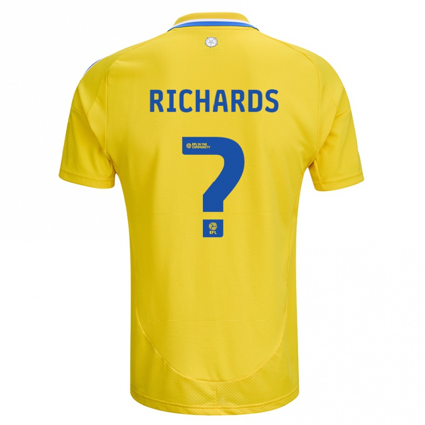 Niño Fútbol Camiseta Joe Richards #0 Amarillo Azul 2ª Equipación 2024/25 México